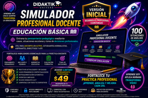 🚀 Simulador Profesional Docente Educación Básica | Desarrollo Profesional Continuo | Versión Inicial