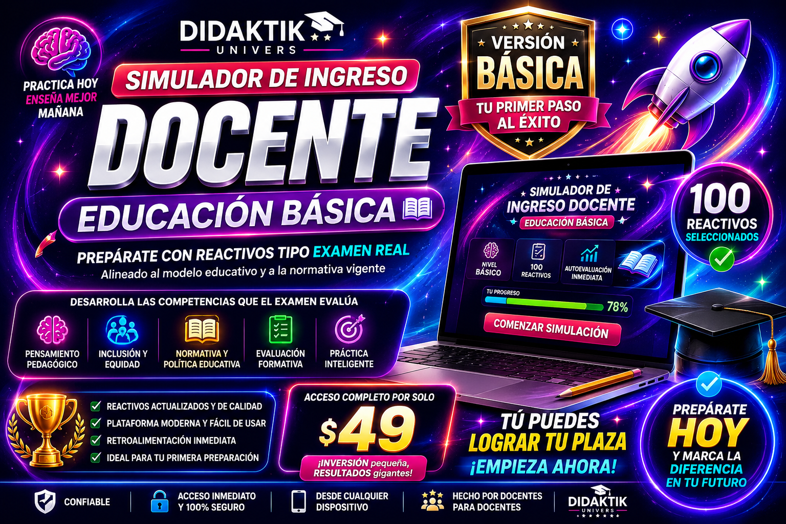 🚀 Simulador Profesional Docente Educación Básica | Versión Inicial